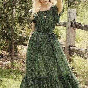 Doen Sonnet Dress- Size S Martha's Vineyard Green Floral